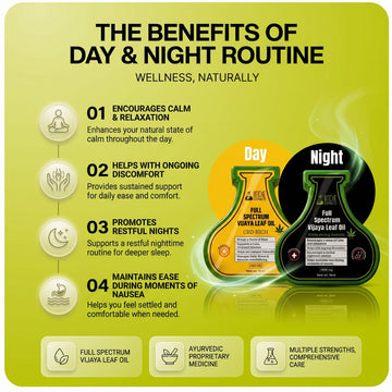 Day and Night Routine | Full Spectrum Vijaya Leaf Oil |  2000MG + Full Spectrum Vijaya Leaf Oil (CBD-RICH) 1330MG